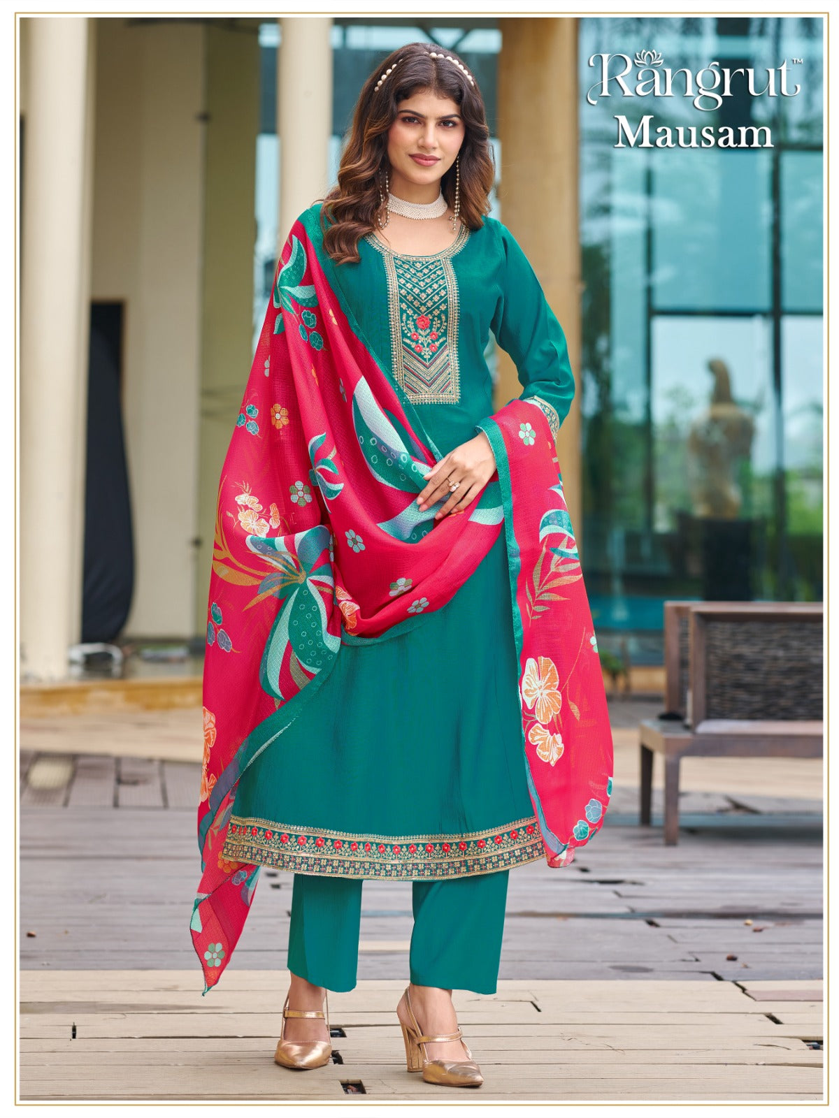 Mausam Rangrut Banwery Vertican Readymade Anarkali Suits Supplier