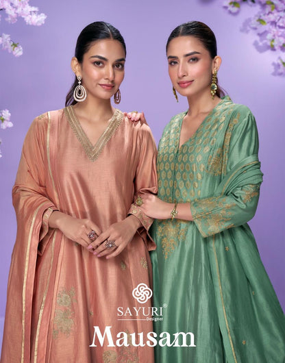 Mausam Sayuri Roman Silk Readymade Suits Supplier