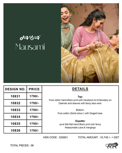 Mausami Jay Vijay Pure Cotton Pant Style Suits Exporter Gujarat