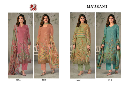 Mausami Vivek Muslin Pant Style Suits Manufacturer