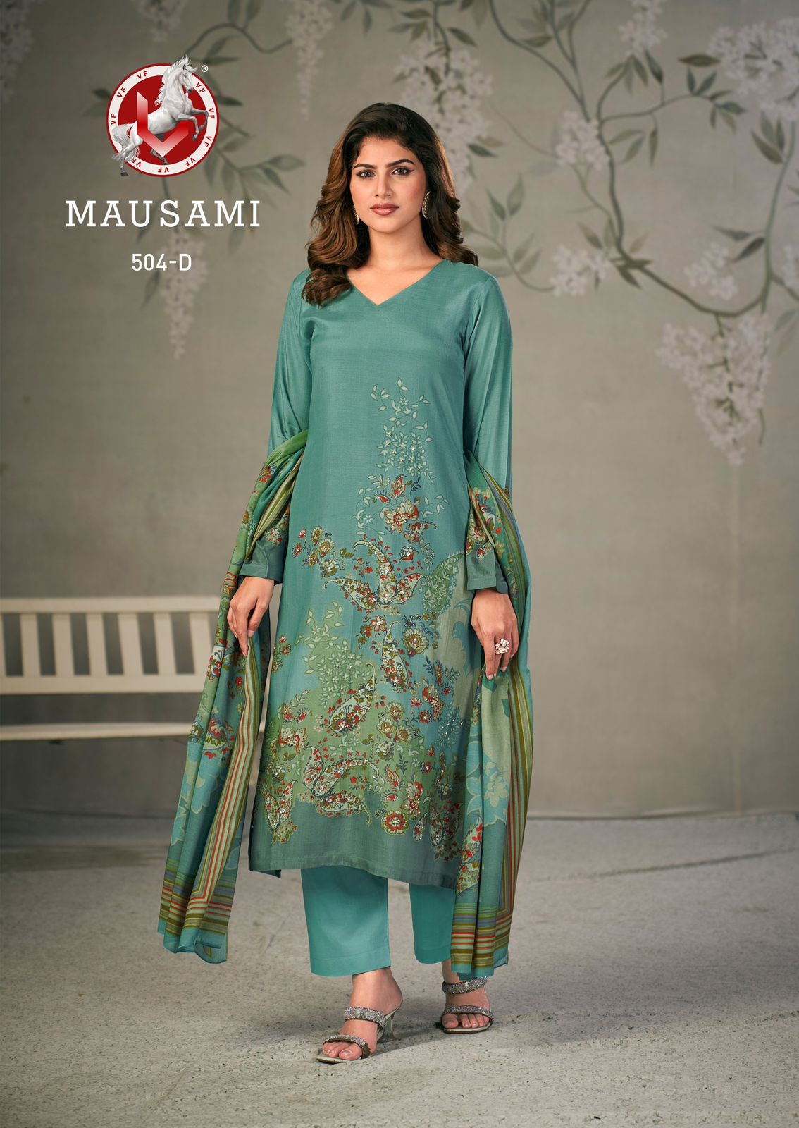 Mausami Vivek Muslin Pant Style Suits Manufacturer