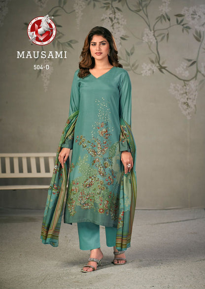 Mausami Vivek Muslin Pant Style Suits Manufacturer