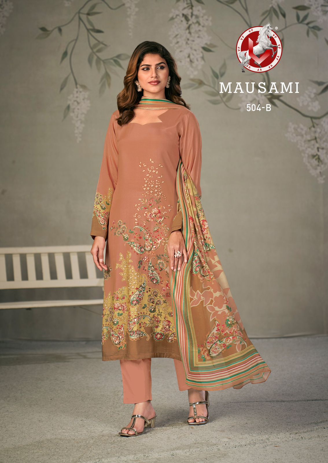 Mausami Vivek Muslin Pant Style Suits Manufacturer