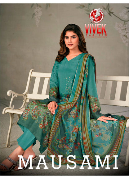 Mausami Vivek Muslin Pant Style Suits Manufacturer