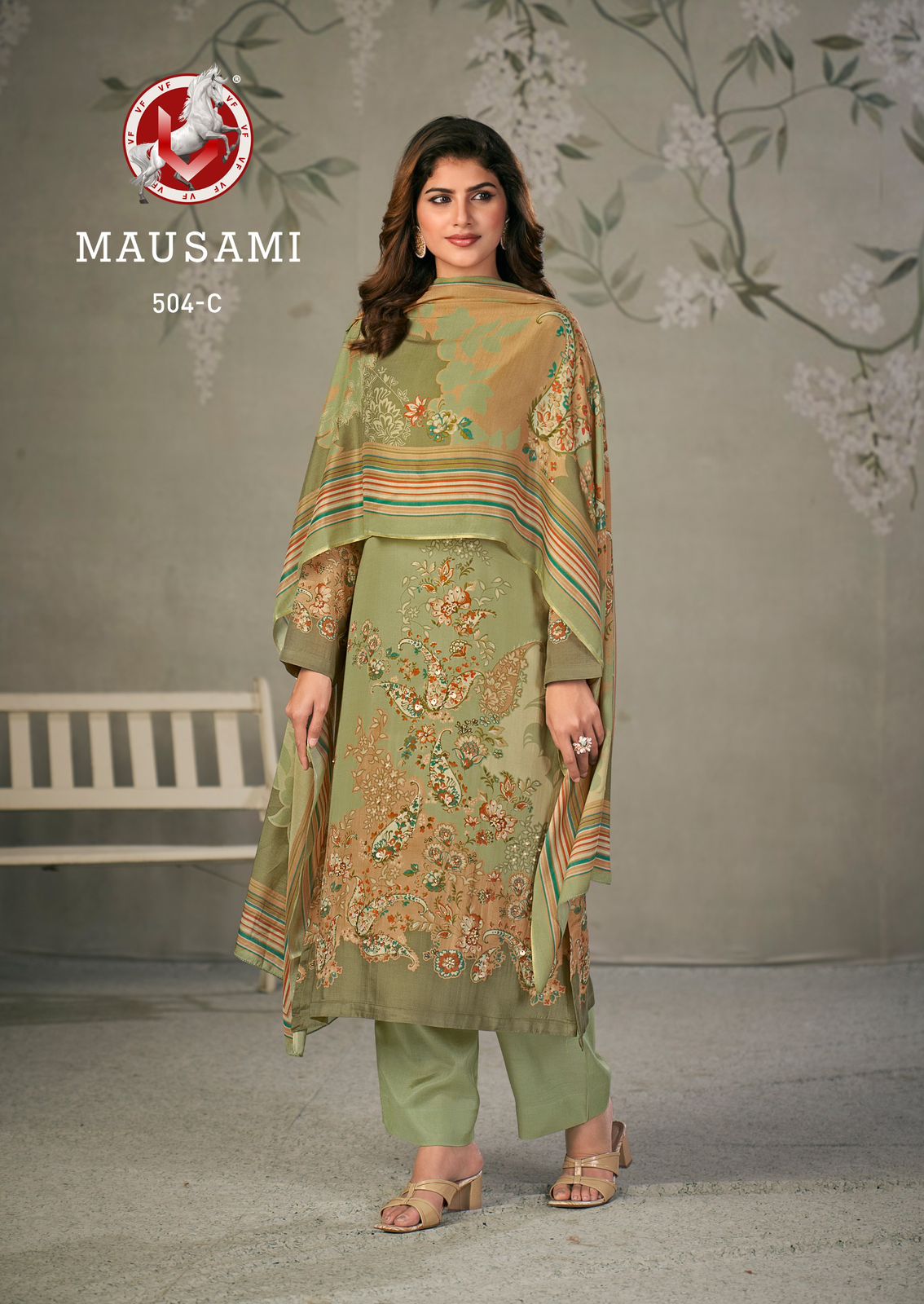 Mausami Vivek Muslin Pant Style Suits Manufacturer