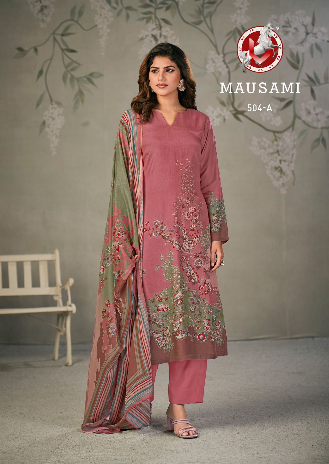 Mausami Vivek Muslin Pant Style Suits Manufacturer