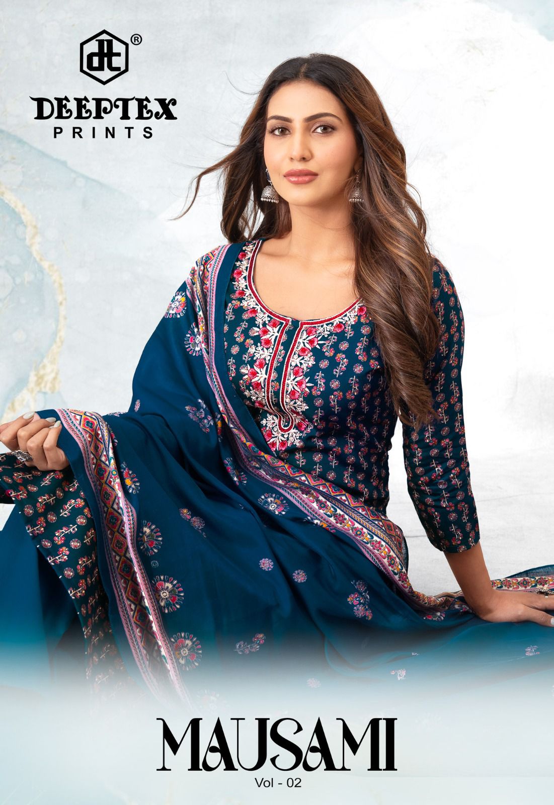 Mausami Vol 2 Deeptex Prints Jam Satin Pant Style Suits Wholesaler Ahmedabad