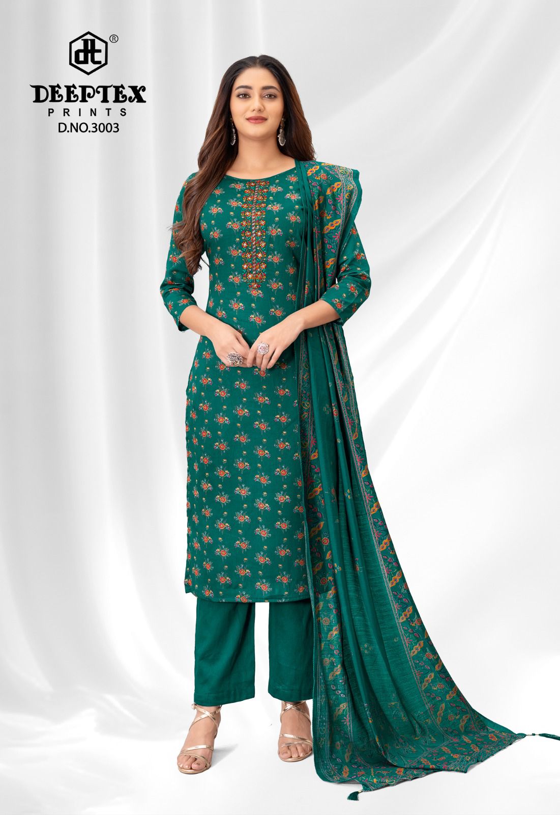 Mausami Vol 3 Deeptex Prints Jam Satin Pant Style Suits Wholesaler Gujarat
