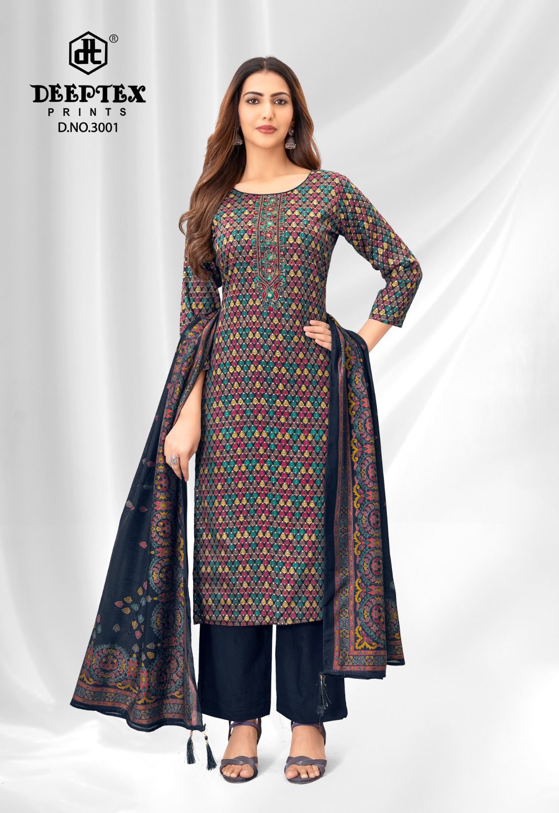 Mausami Vol 3 Deeptex Prints Jam Satin Pant Style Suits Wholesaler Gujarat
