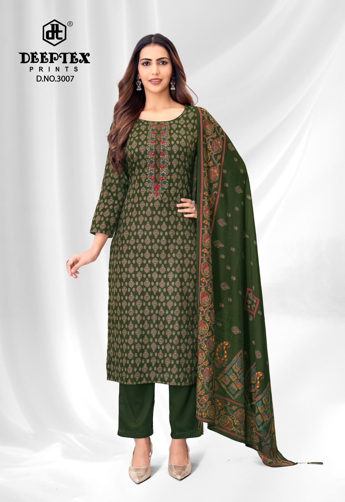 Mausami Vol 3 Deeptex Prints Jam Satin Pant Style Suits Wholesaler Gujarat