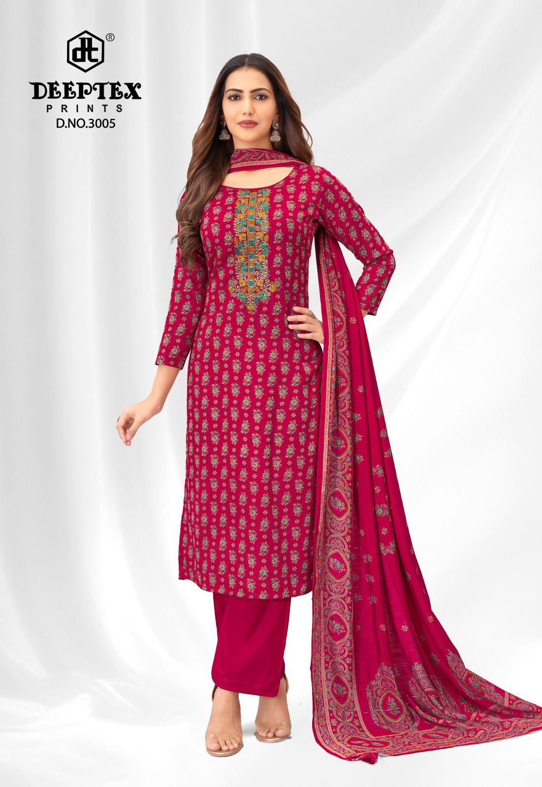 Mausami Vol 3 Deeptex Prints Jam Satin Pant Style Suits Wholesaler Gujarat