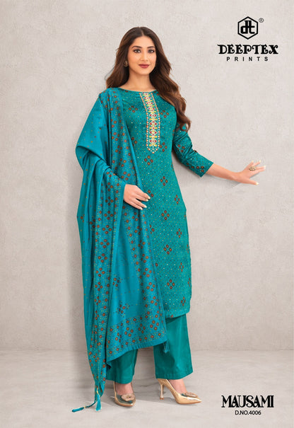 Mausami Vol 4 Deeptex Prints Jam Satin Pant Style Suits Wholesale Price