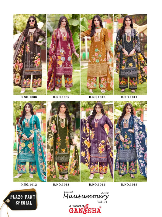 Mausummery Vol 1 Ganesha Soft Cotton Karachi Salwar Suits Wholesale Price