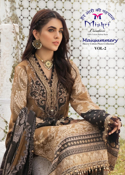 Mausummery Vol 2 Mishri Mix Cotton Karachi Salwar Suits Manufacturer Gujarat