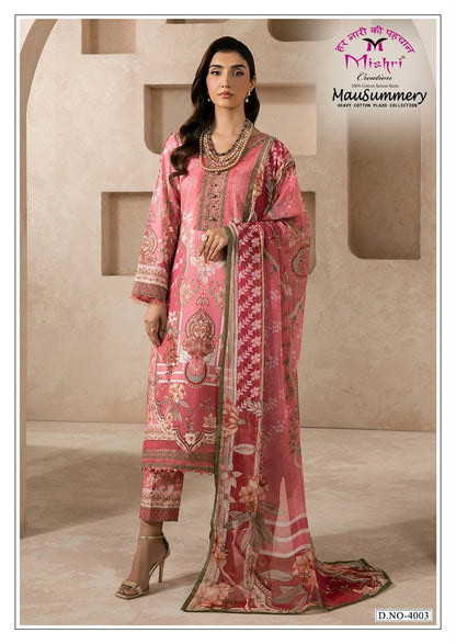 Mausummery Vol 4 Mishri Cotton Karachi Salwar Suits Manufacturer Gujarat