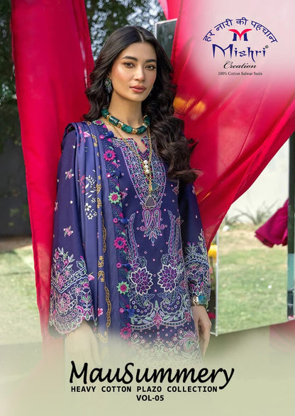 Mausummery Vol 5 Mishri Mix Cotton Karachi Salwar Suits Wholesaler