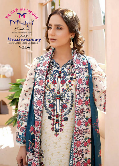 Mausummery Vol 6 Mishri Lawn Cotton Karachi Salwar Suits Exporter