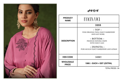 Mavya 3355 Jay Vijay Organza Pant Style Suits Exporter Ahmedabad