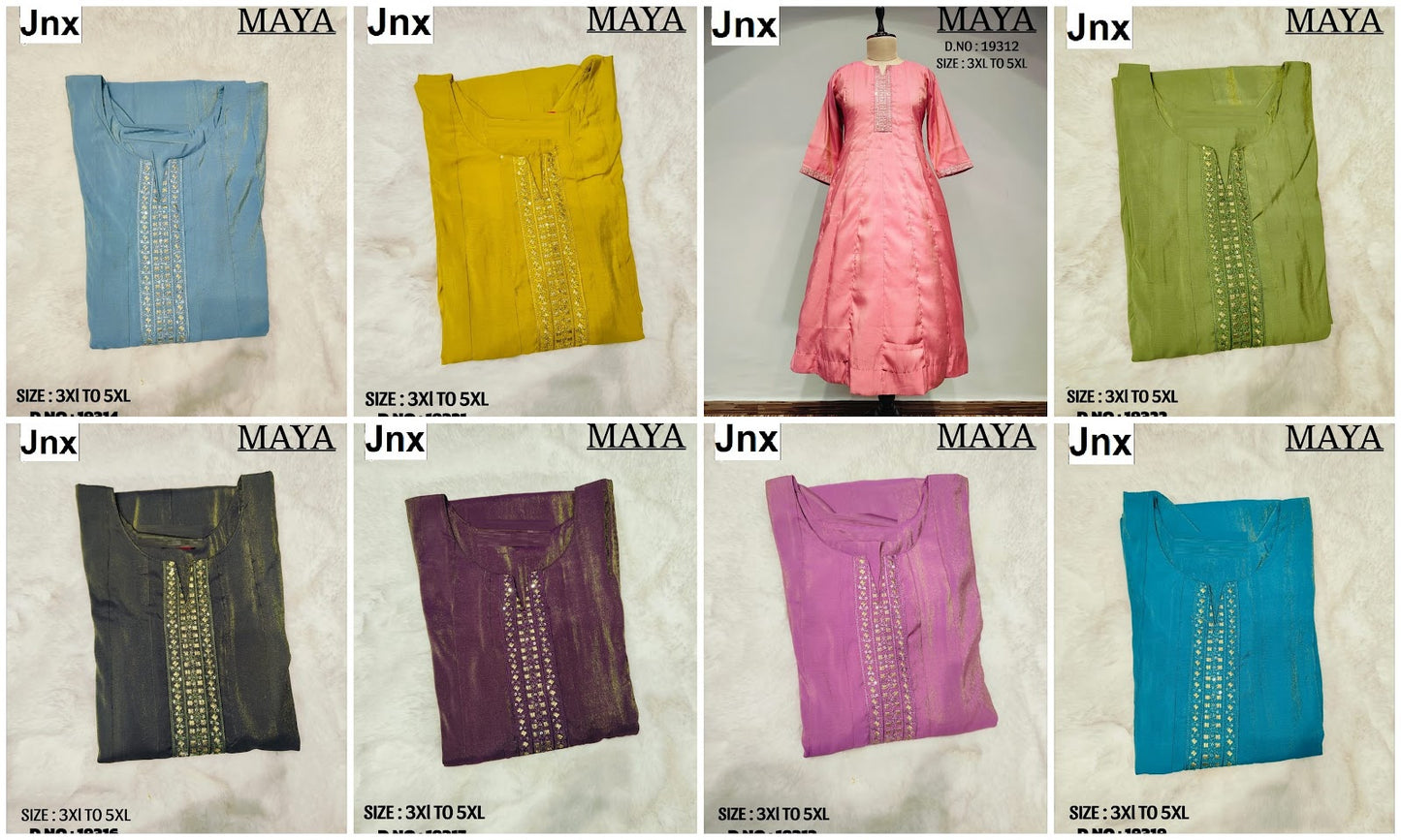 Maya 050126 Jnx Plus Size Kurtis Exporter