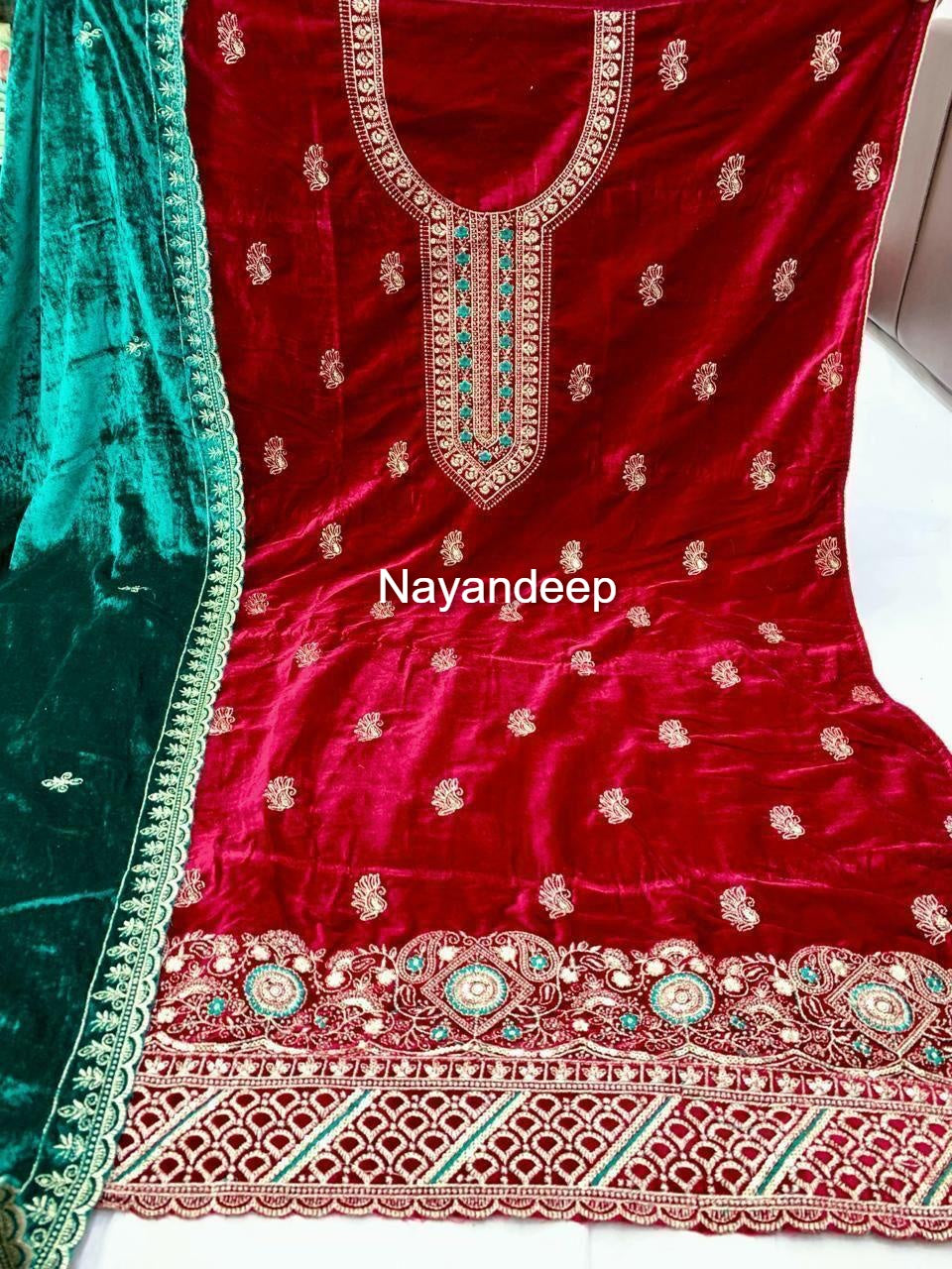 Maya Nayandeep Viscose Velvet Suits Exporter Gujarat