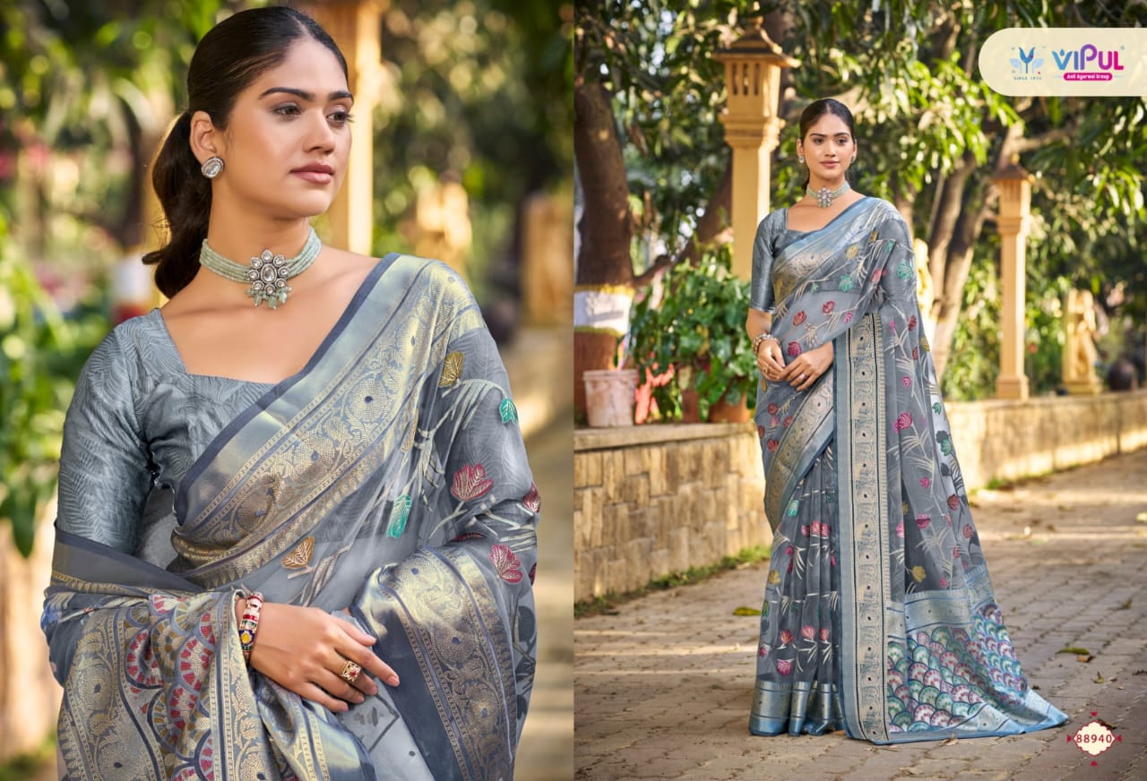 Maya Vipul Brasso Sarees Wholesaler