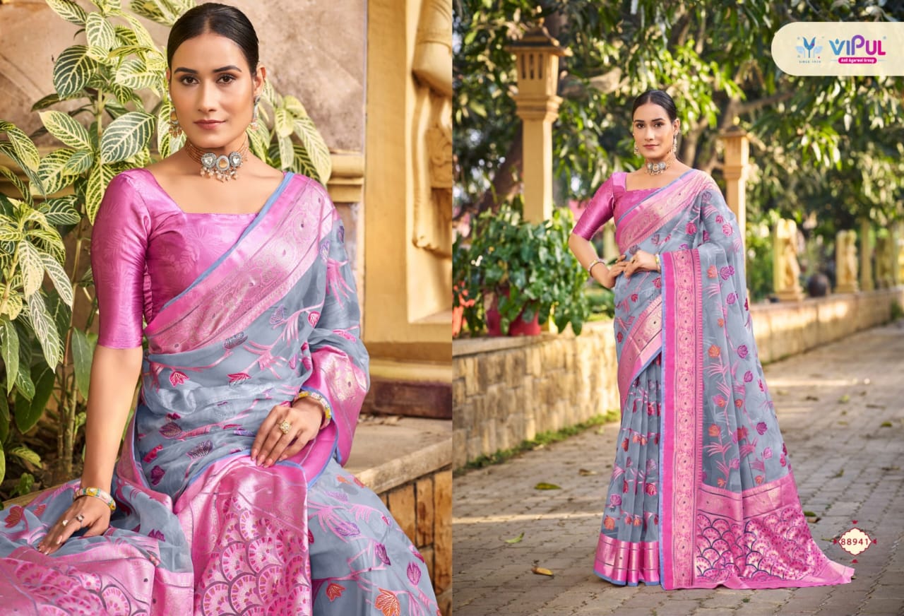 Maya Vipul Brasso Sarees Wholesaler