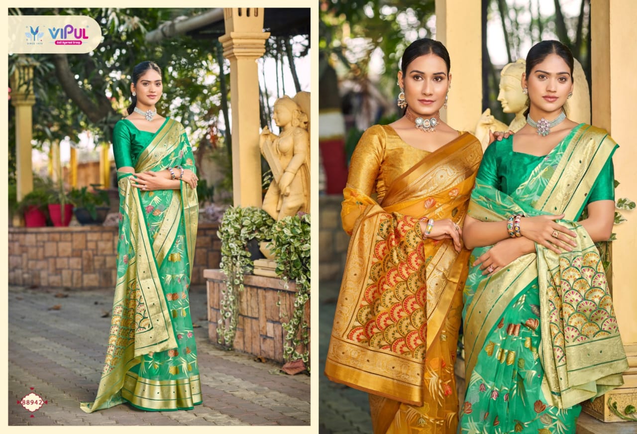Maya Vipul Brasso Sarees Wholesaler