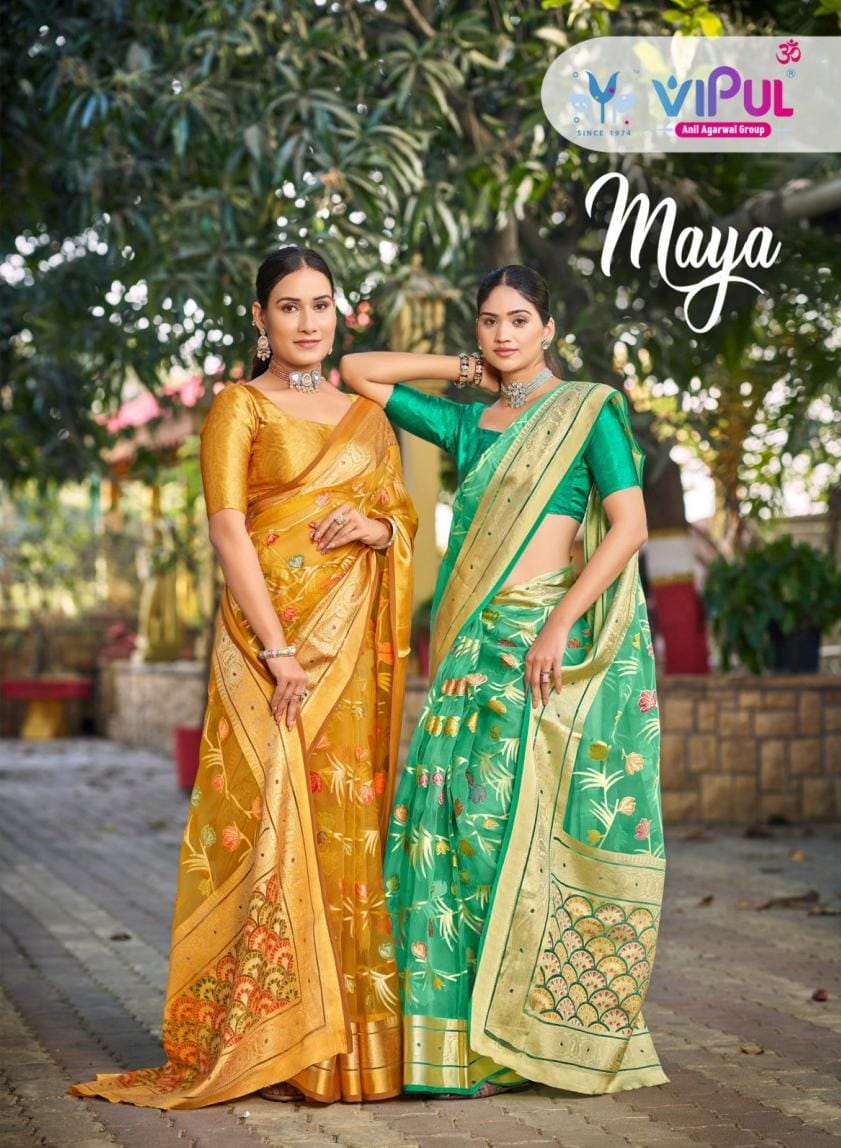 Maya Vipul Brasso Sarees Wholesaler