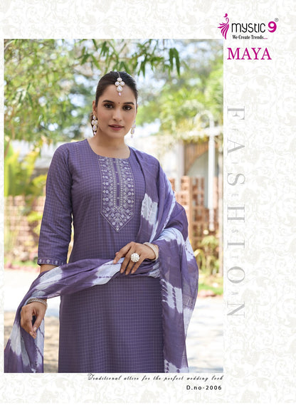 Maya Vol 2 Mystic 9 Rayon Readymade Pant Style Suits Supplier Gujarat