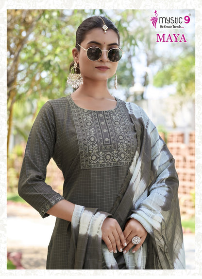 Maya Vol 2 Mystic 9 Rayon Readymade Pant Style Suits Supplier Gujarat