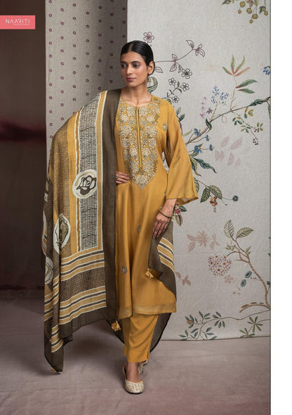 Mayam Naariti Mul Chanderi Pant Style Suits Wholesaler India