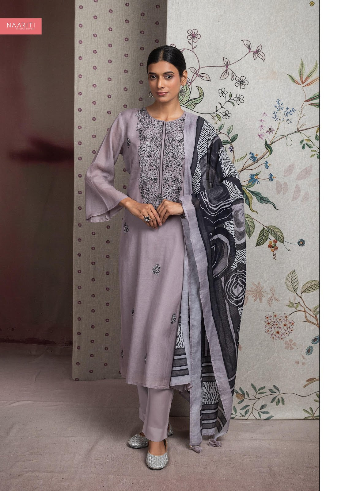 Mayam Naariti Mul Chanderi Pant Style Suits Wholesaler India