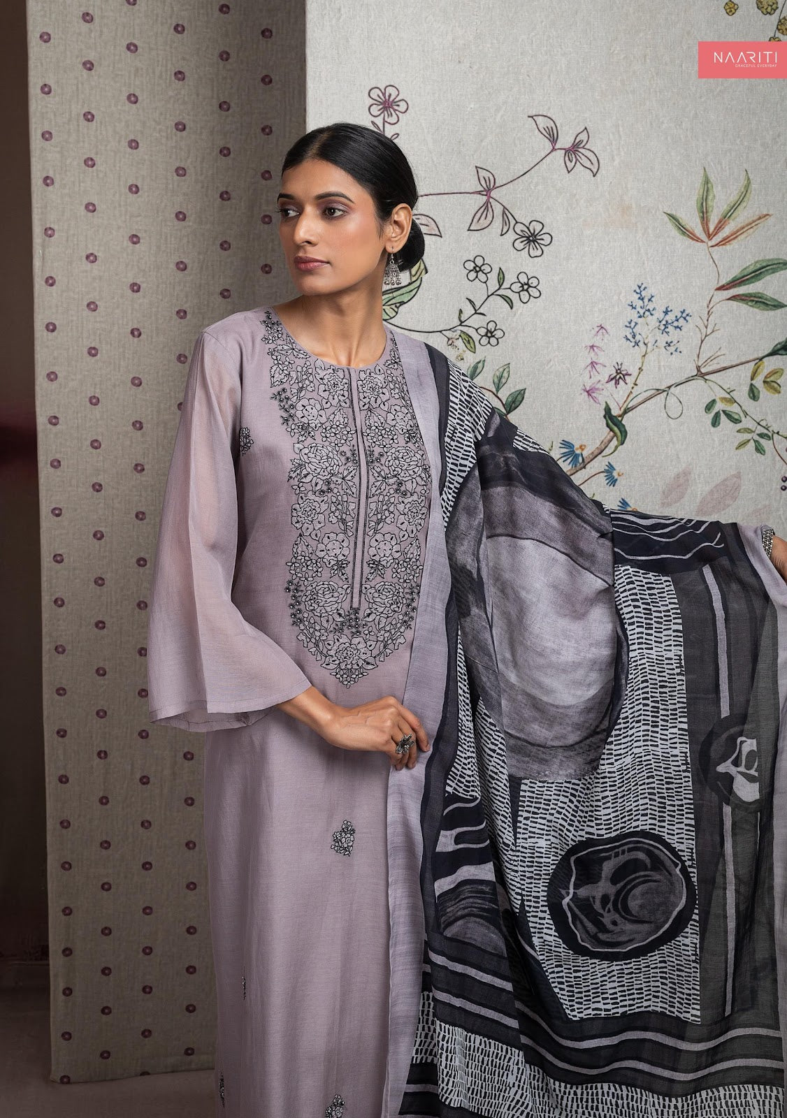Mayam Naariti Mul Chanderi Pant Style Suits Wholesaler India