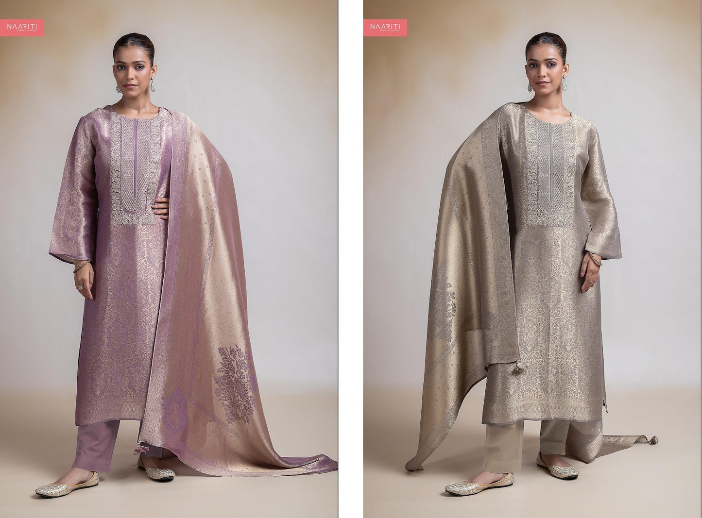 Mayaqi Naariti Tissue Silk Pant Style Suits Exporter India