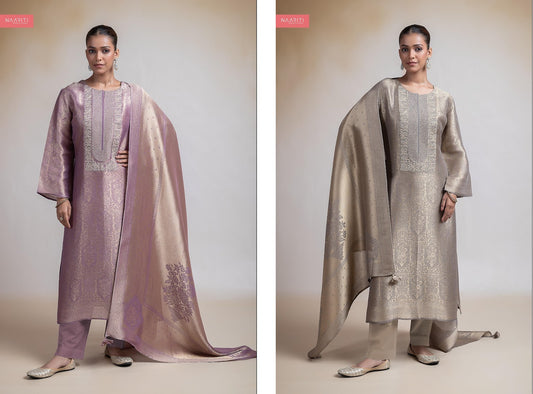 Mayaqi Naariti Tissue Silk Pant Style Suits Exporter India