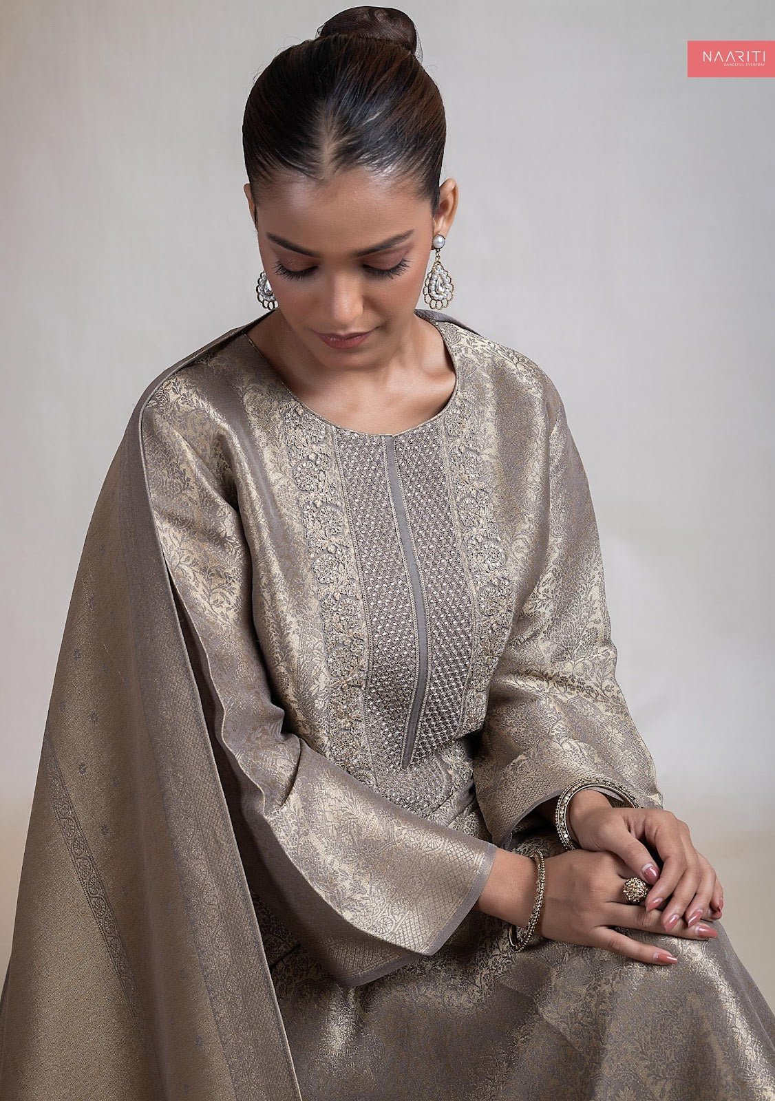 Mayaqi Naariti Tissue Silk Pant Style Suits Exporter India