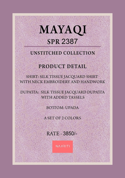 Mayaqi Naariti Tissue Silk Pant Style Suits Wholesaler India