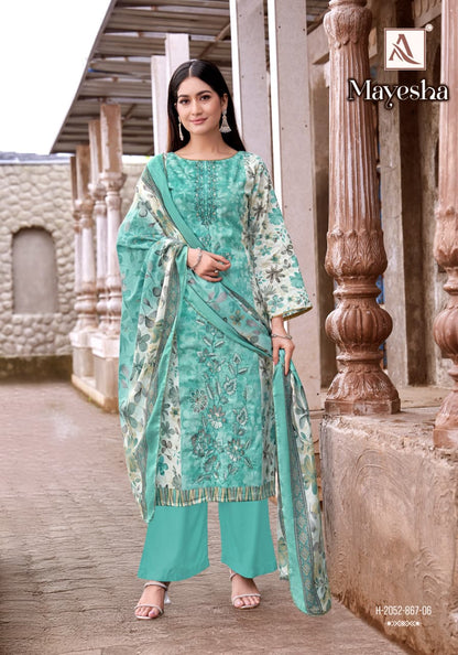 Mayesha Alok Cambric Cotton Karachi Salwar Suits Supplier India