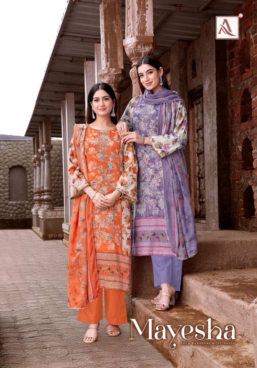 Mayesha Alok Cambric Cotton Karachi Salwar Suits Supplier India