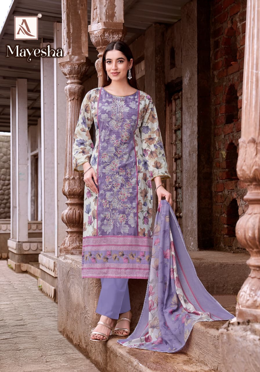 Mayesha Alok Cambric Cotton Karachi Salwar Suits Supplier India