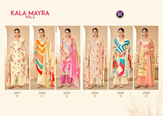 Mayra Vol 2 Kala Fashion Muslin Pant Style Suits Exporter Gujarat