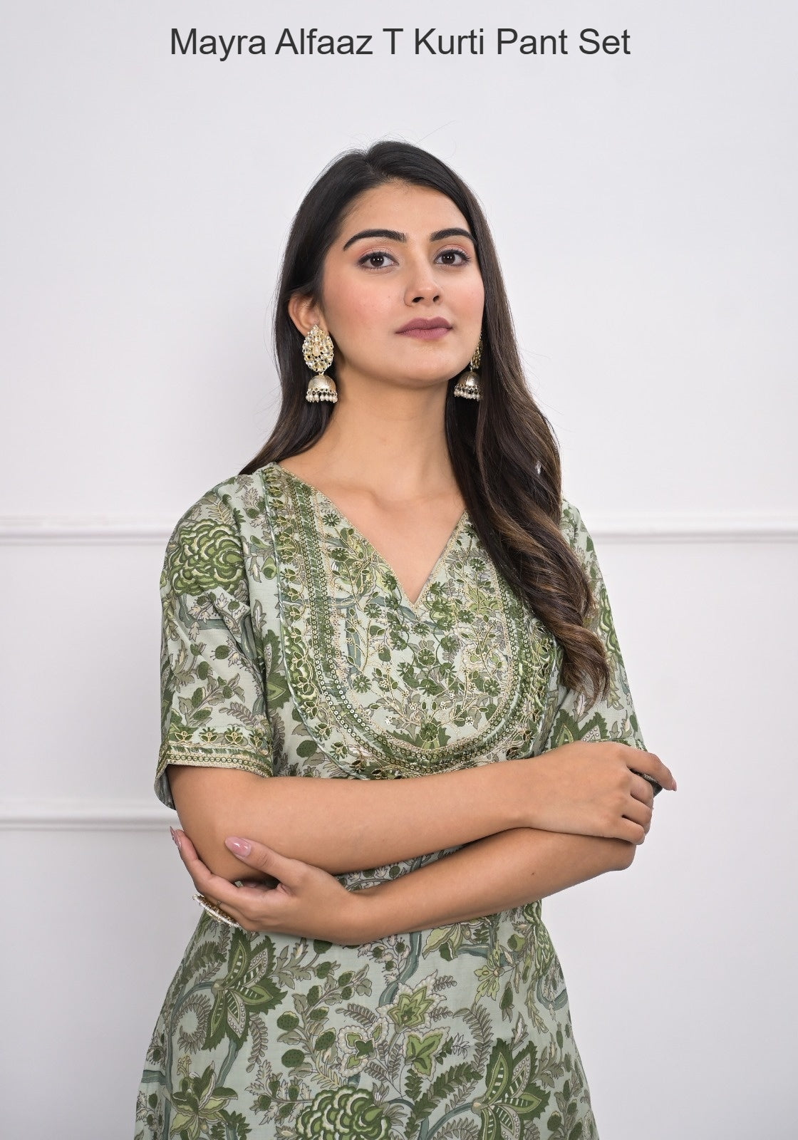 Mayra Alfaaz T Chanderi Kurti Pant Set Exporter Gujarat