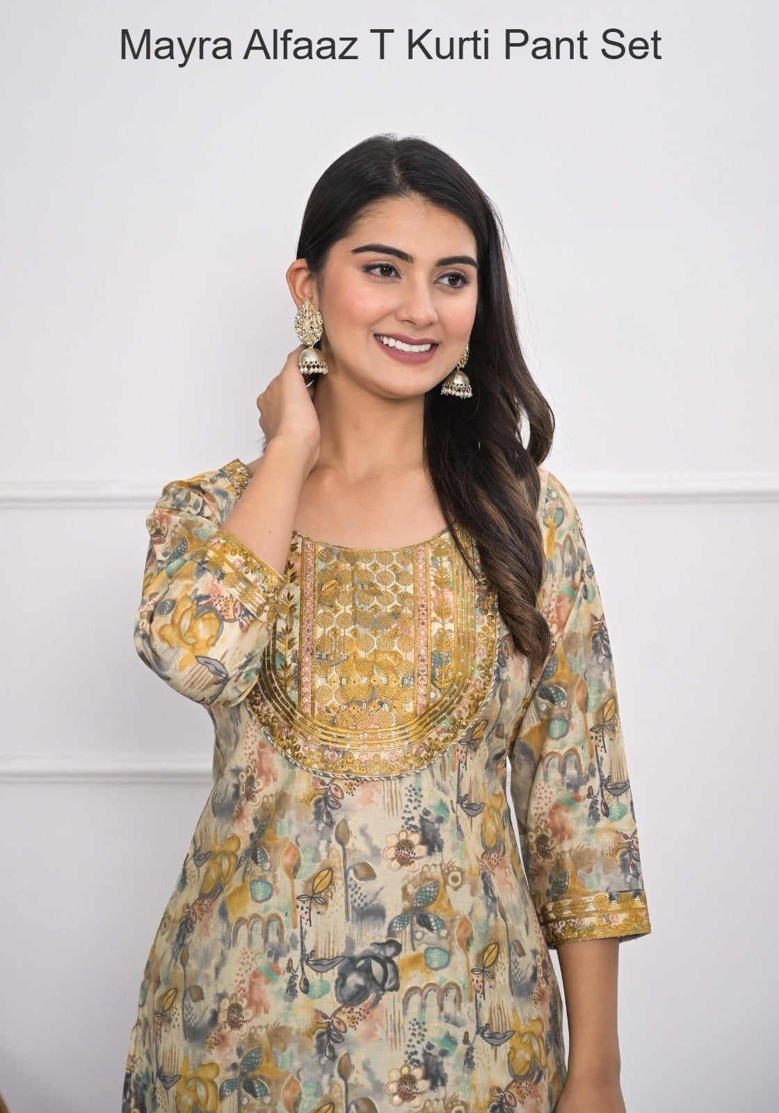Mayra Alfaaz T Chanderi Kurti Pant Set Exporter Gujarat