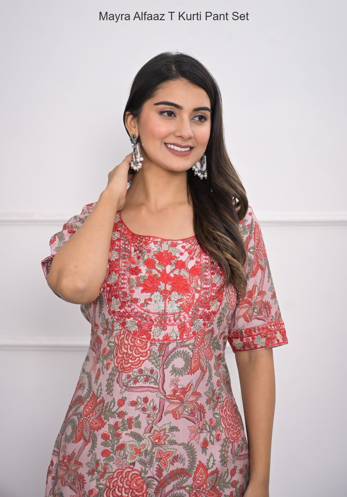 Mayra Alfaaz T Chanderi Kurti Pant Set Exporter Gujarat