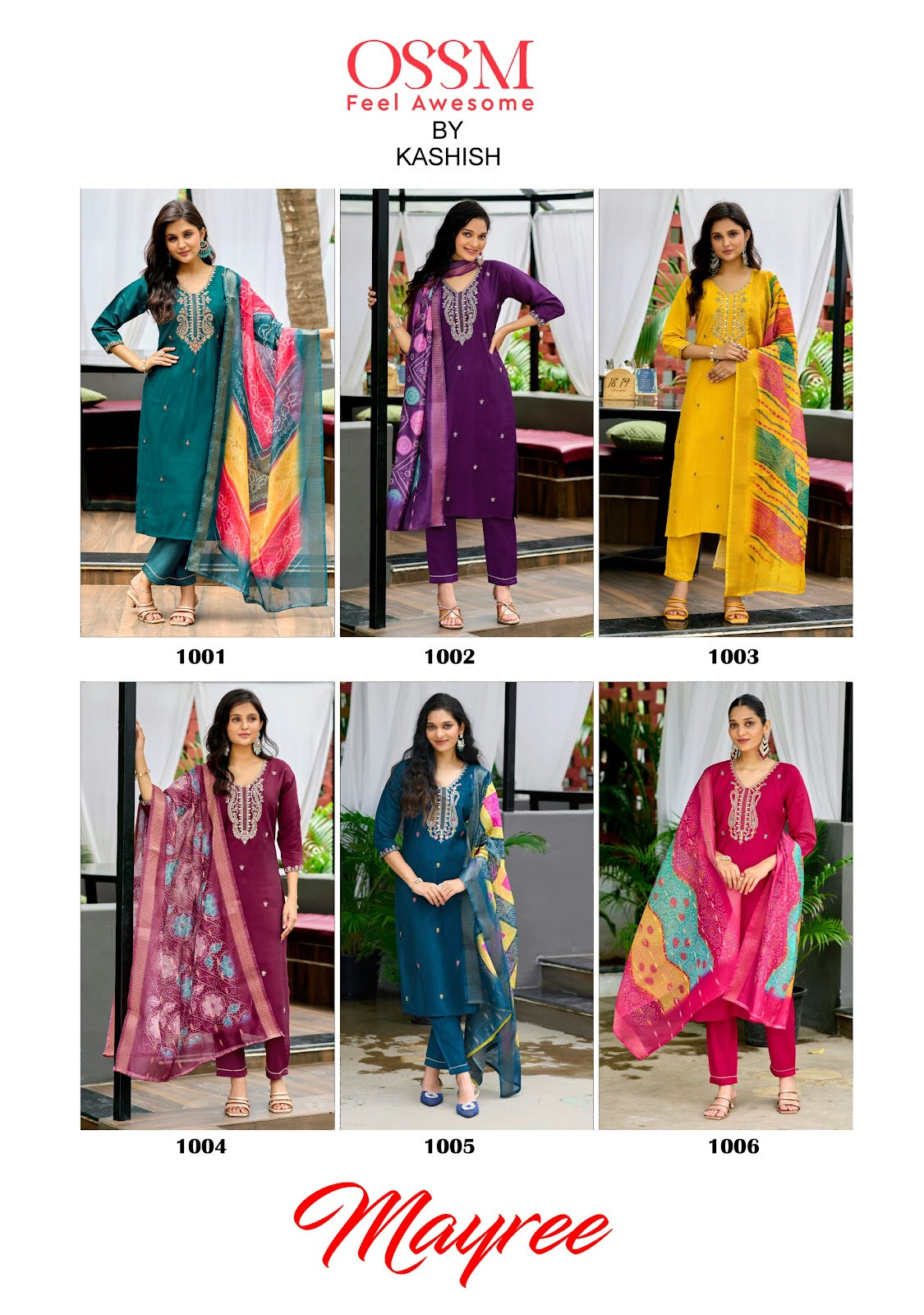 Mayree Festival Collection Ossm Roman Silk Readymade Pant Style Suits Supplier