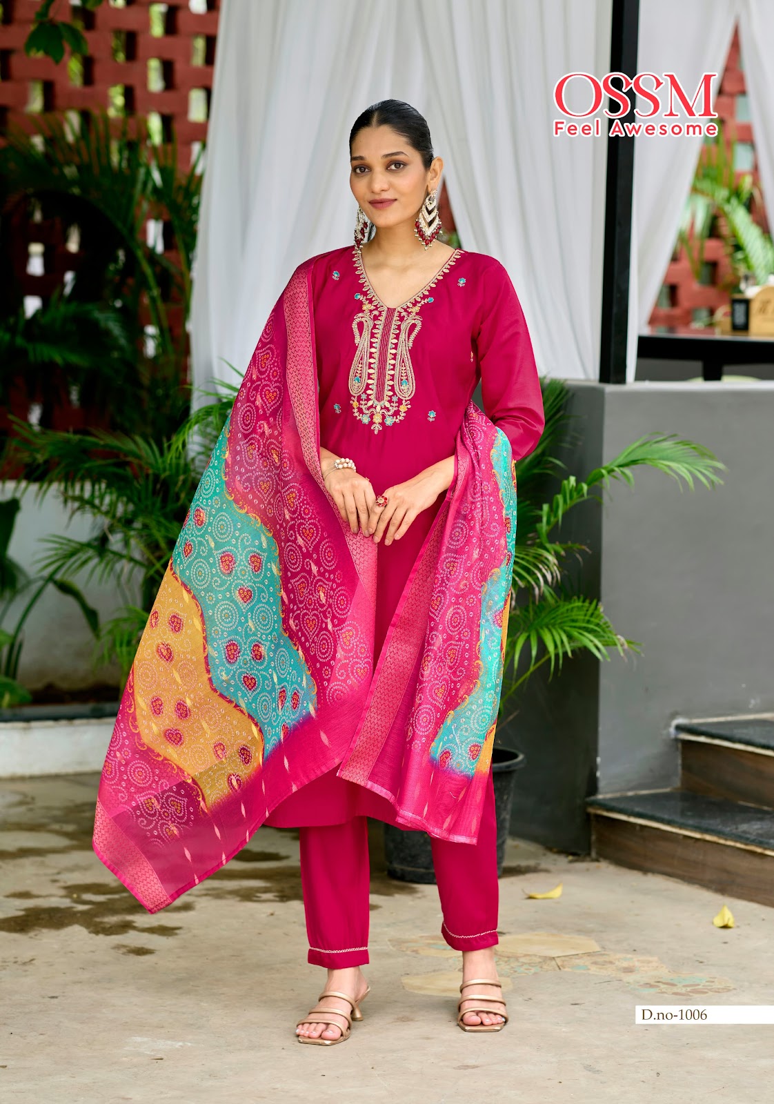 Mayree Festival Collection Ossm Roman Silk Readymade Pant Style Suits Supplier