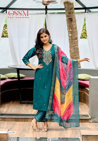 Mayree Festival Collection Ossm Roman Silk Readymade Pant Style Suits Supplier