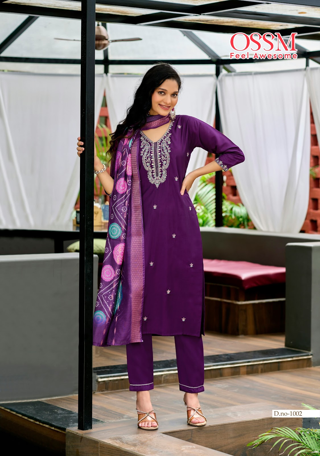 Mayree Festival Collection Ossm Roman Silk Readymade Pant Style Suits Supplier