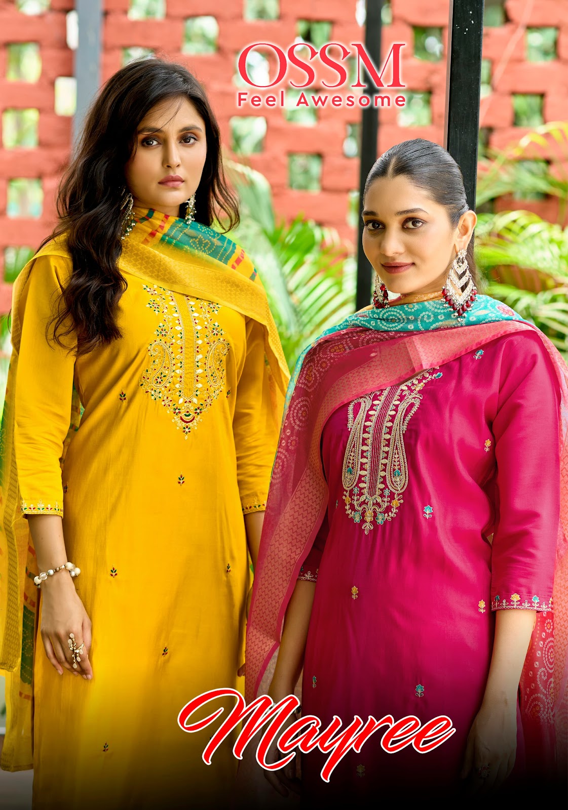 Mayree Festival Collection Ossm Roman Silk Readymade Pant Style Suits Supplier
