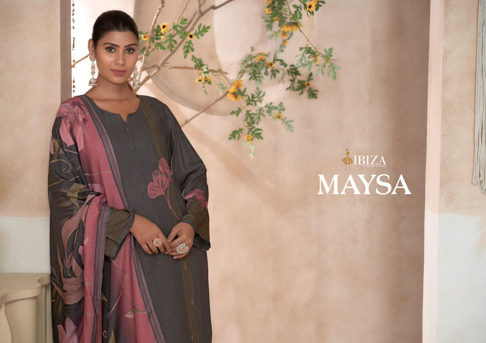 Maysa Ibiza Viscose Pashmina Suits Manufacturer